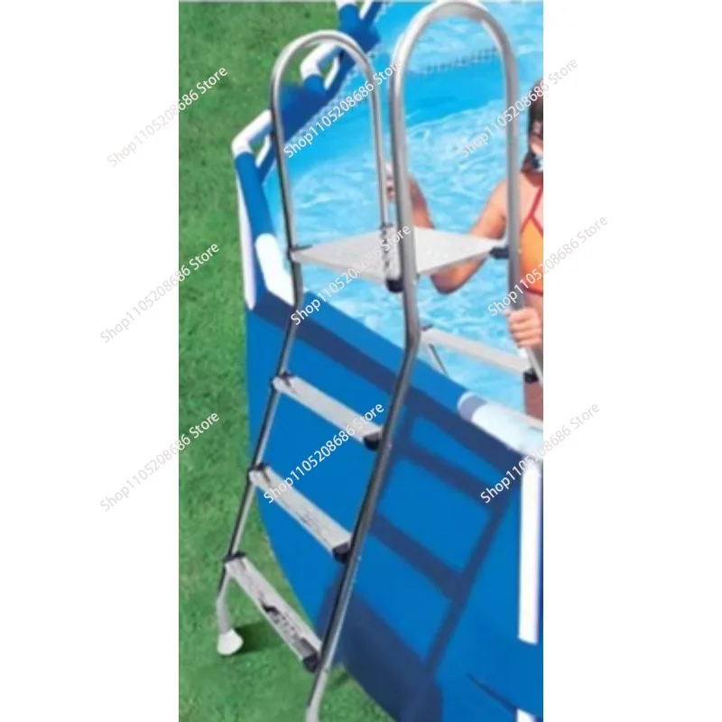 Swimming pool double-sided escalator Thickened stainless steel handrail anti-skid ladder  swimming pool accessories