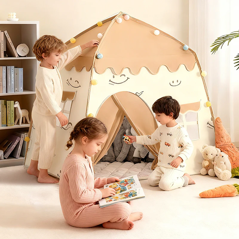 

Розовая палатка-замок для девочек, игровой домик для дома, игрушка для ролевых игр, решение для детской комнаты, подарок, сказочное игровое пространство, секретная игровая комната