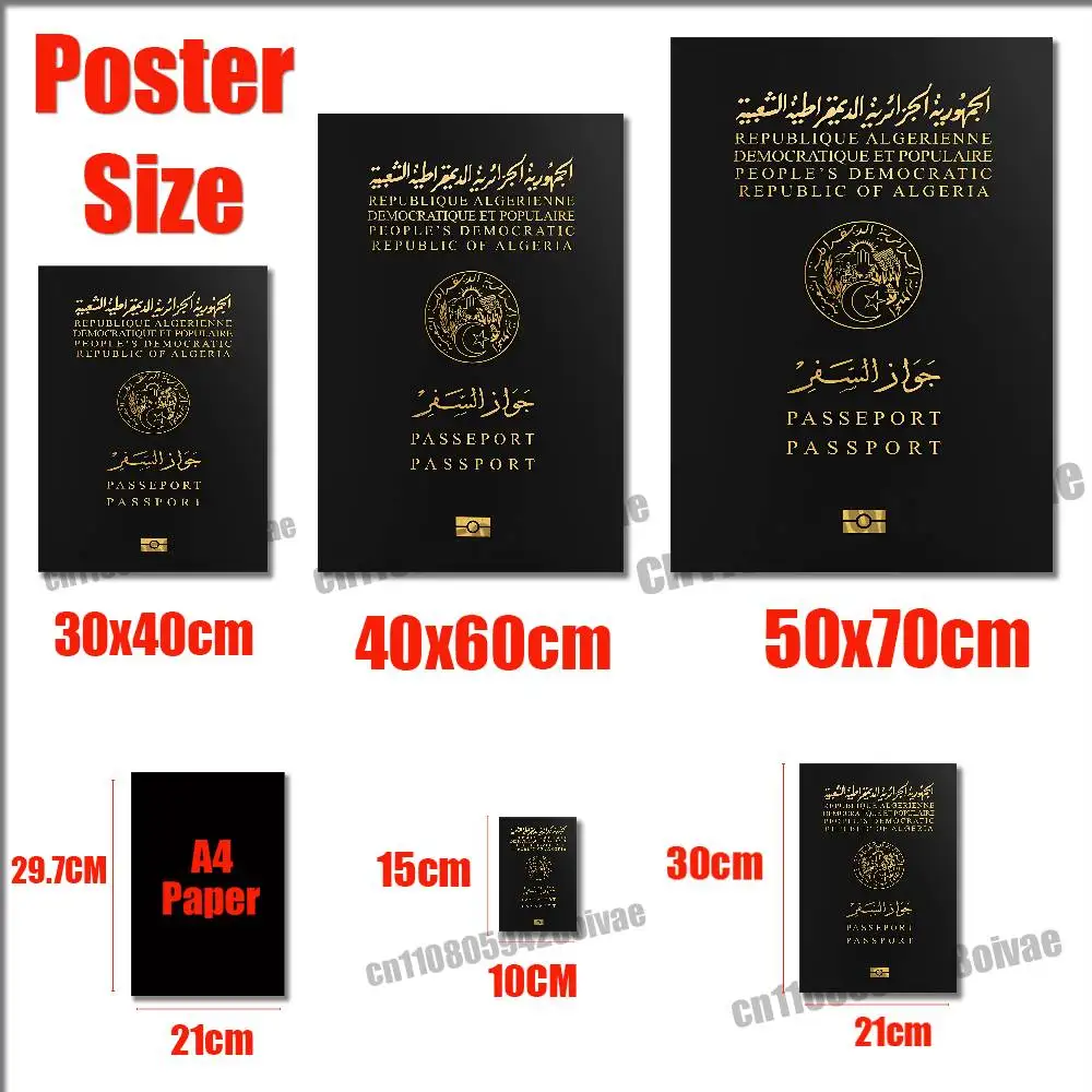 Albania Algeria Bosnia Croatia Greece Iran Italy Kosovo Libanon Passport Poster Wall Murals For Self-adhesive Sticker Cover