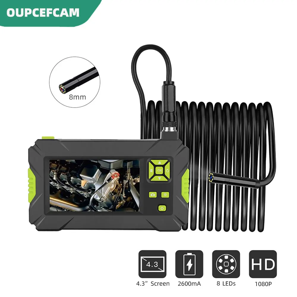 

4.3 Inch Display 8mm Lens Industrial Endoscope Car Pipeline Camera Maintenance Peeping Mirror All-In-One Machine