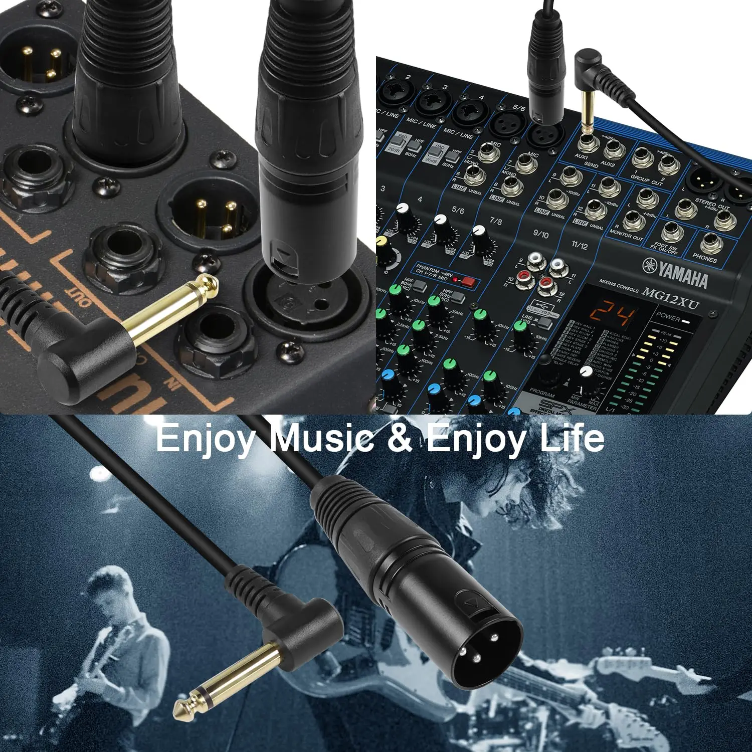 الزاوية اليمنى TS 6.35 مللي متر 1/4 "ذكر أحادي إلى XLR ذكر غير متوازن محول الصوت تمديد كابل لميكروفون مكبر صوت خلاط