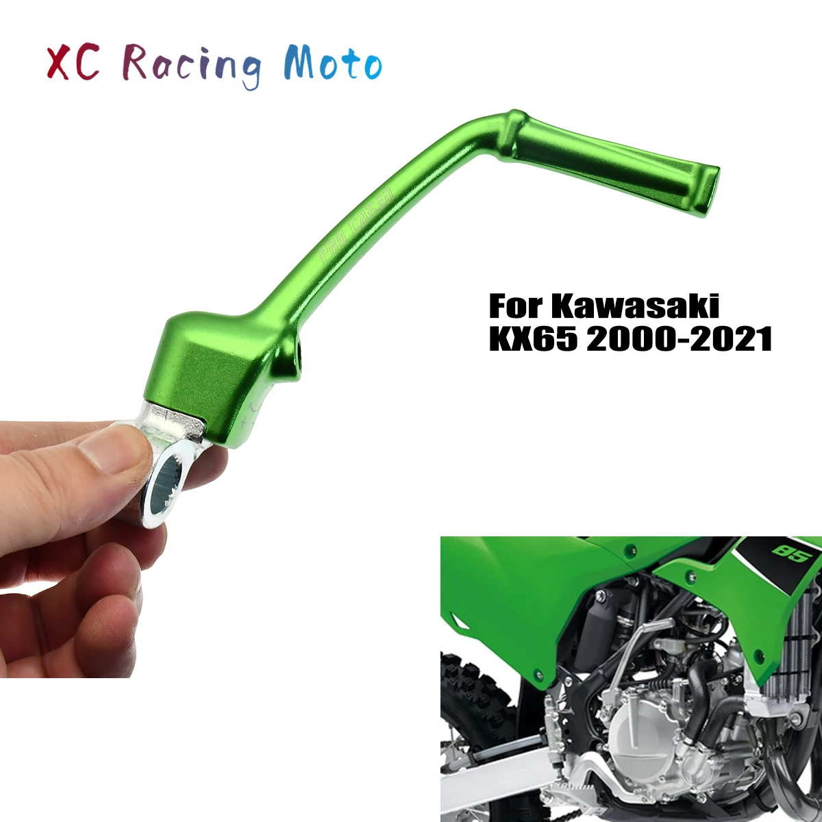 

Motorcycle Start Lever Gear Shift Starter For Kawasaki KX65 KX 65 2-Stroke Kid Dirt Bike Parts 7075 Aluminum CNC