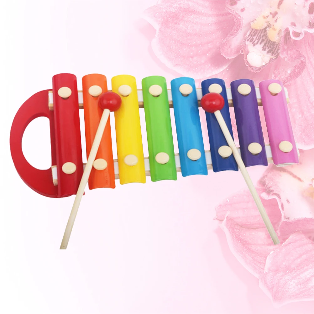 

1 pc Hand Knock Piano Colorful 8 Tone Percussion Set Baby Early Education Musical Instrument Visual Auditory Development Gift