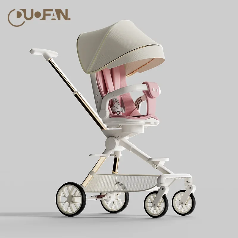 цена Baby Stroller Lightweight Foldable One Click Retractable Can Sit Lie Down Baby Stroller