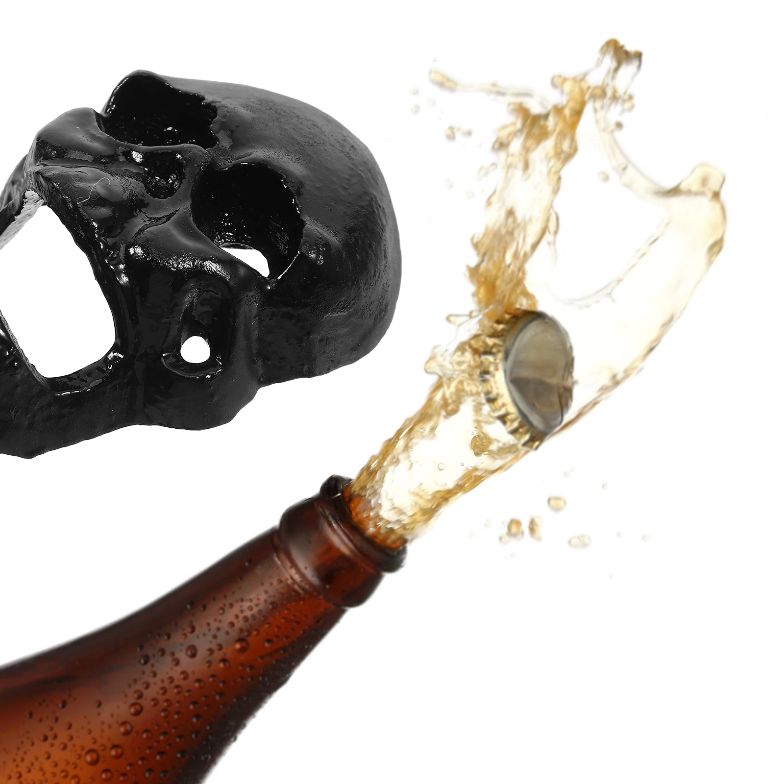 

Shape Wall Mounted Bottle Opener Retro Bar Beer Soda Opener Durable Cast Iron Decoration Skull Bottle Cap