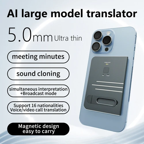 Imagen 1 del producto Traductor modelo grande Al, clonación de sonido, interpretación simultánea, compatible con 16 nacionalidades, traducción de llamadas de voz/vídeo