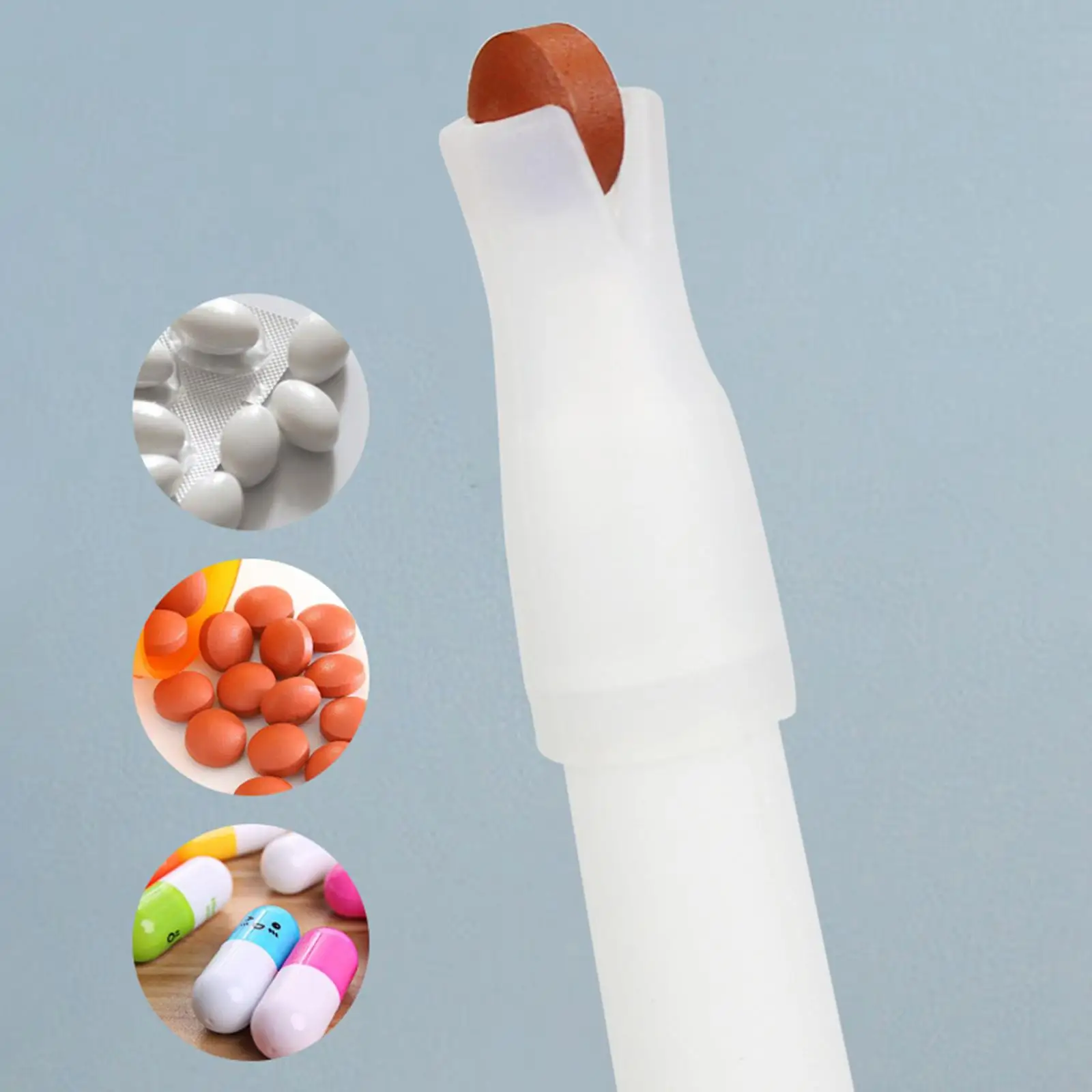 Dog Cat Tablet Feeder Soft Silicone Pill Syringe Portable Pet Medicine Feeding Tool for Home Care and Veterinary Use view 5