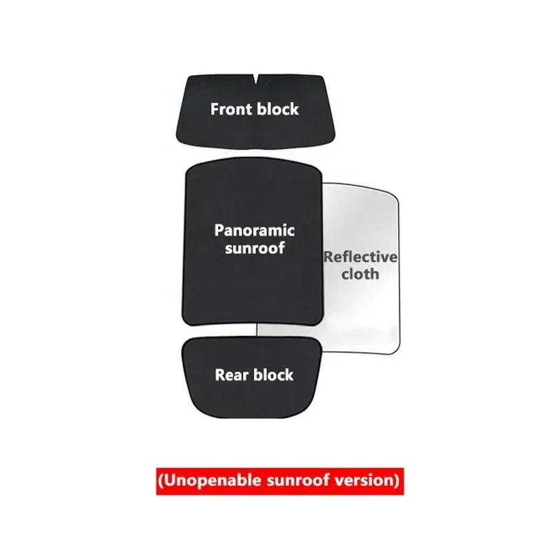 

reflective fabric car sunshade for sun visor model y parts