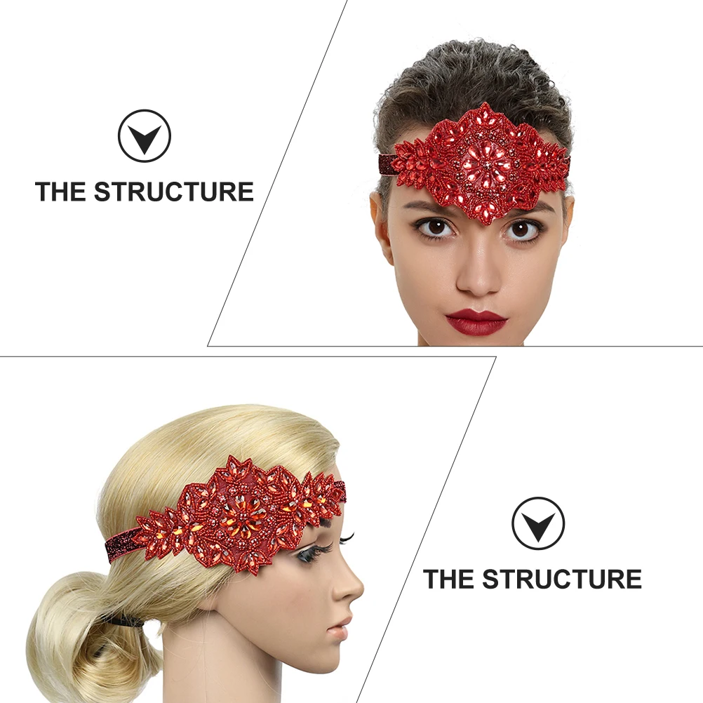 

Rhinestone Headb Vintage Style Party Hair nament Fascinator Decor Performance Elegant Fashionable Lightweight Durable Adult