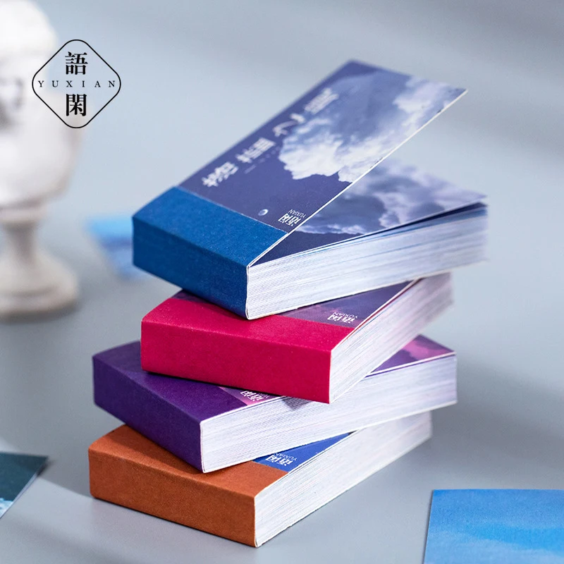 50 Stück/Set Himmel-Stil Stickerbuch, Filigrane Himmelsmotive für Handgemachte Verzierungen, Journal-Dekoration & Tägliche Schreibwaren