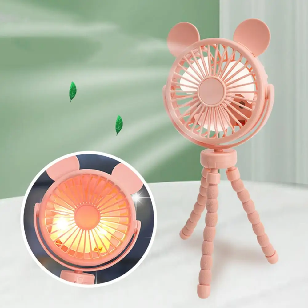 Usb Rechargeable Stroller Fan Portable Stroller Fan With Flexible Tripod Battery Operated Mini Fan For Personal Use Low Noise 3