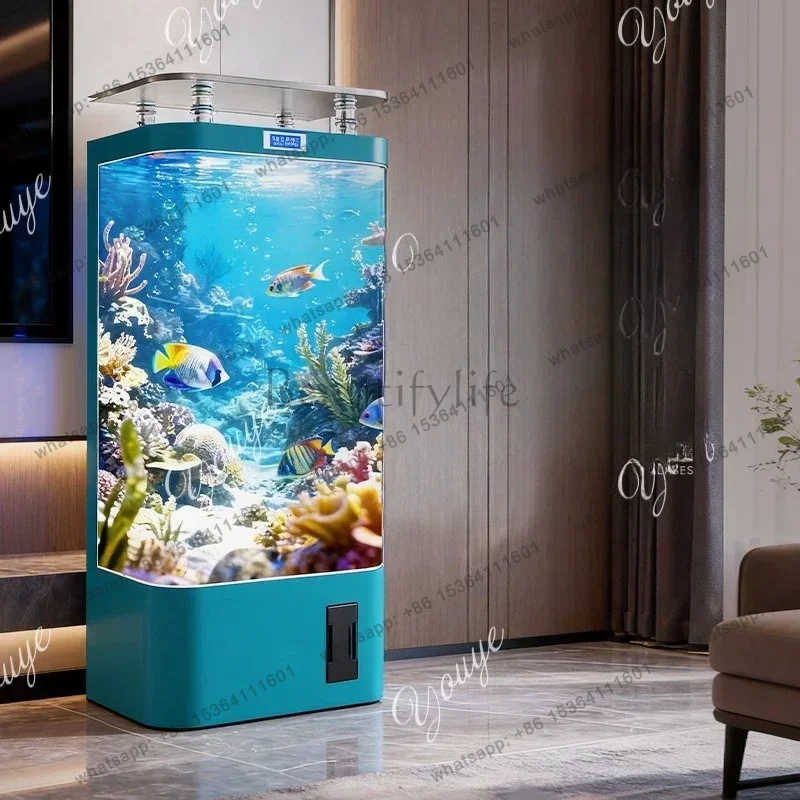 Smart Goldfish Tank Household Medium-sized Vertical Filtration Integrated Ecological Glass Replacement Aquarium
