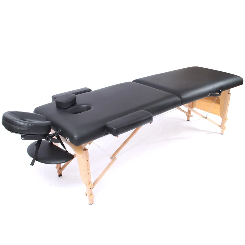 2023 Hot style folding adjustable height spa wood korean portable massage bed