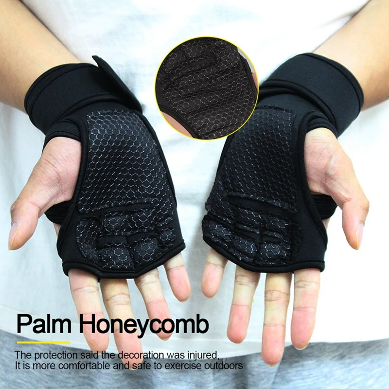 Fitness Body Building Weightlifting Gloves Gym Hand Wrist Gloves For Men Women Workout Gloves