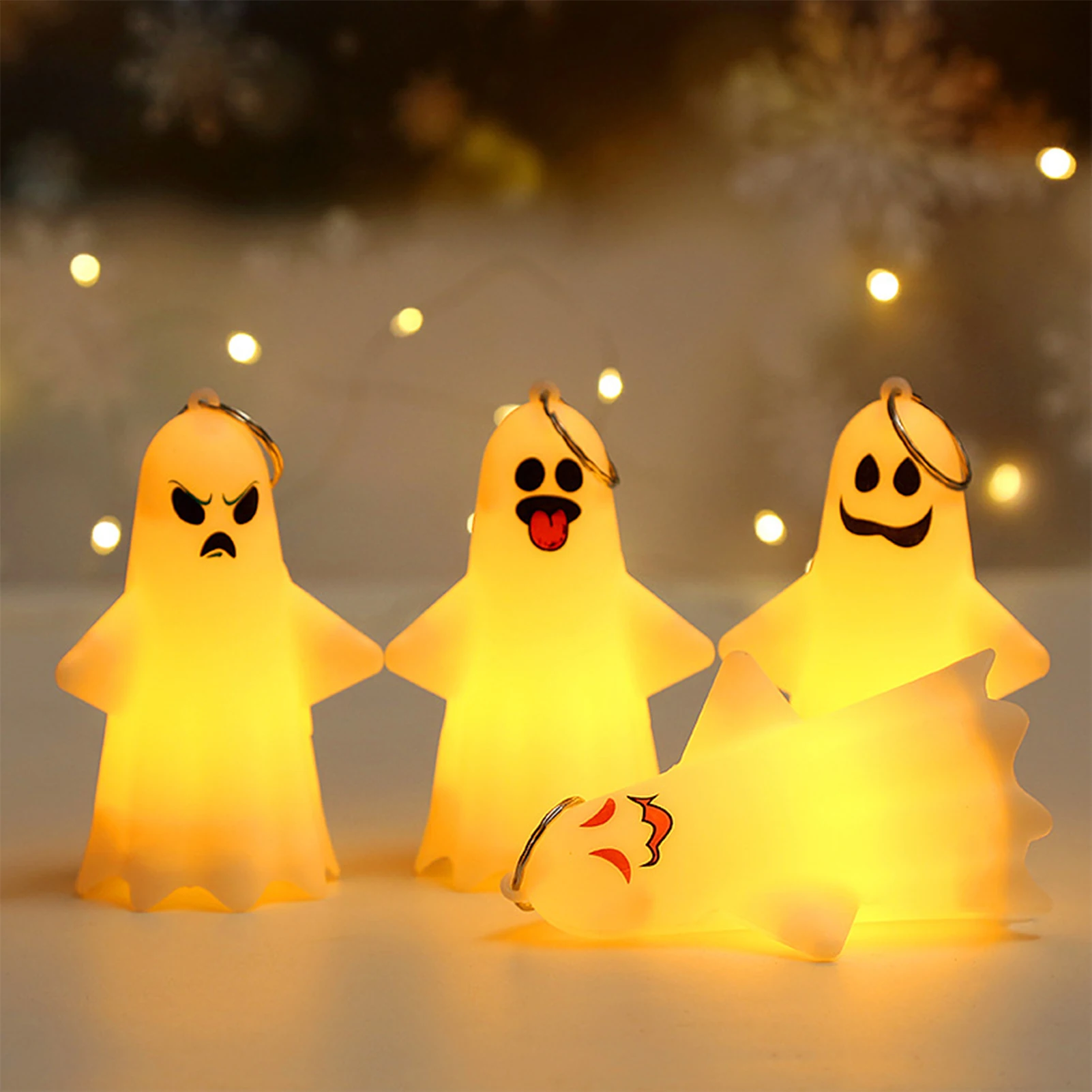 Halloween Ghost Campfire Flickering Night Light Portable LED Ghost Night Lamp Presence For Children Room Festival Decorations