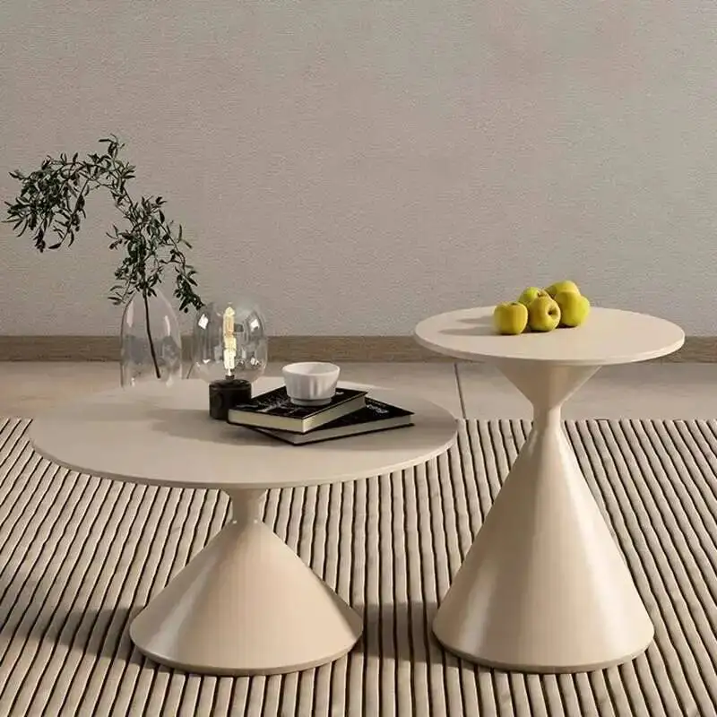 

Круглый прозрачный приставной столик класса люкс, белый, в скандинавском стиле, для улицы, обеденный, маленький, для спальни, балкона, журнальный столик, мебель для гостиной