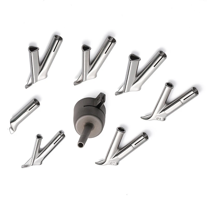 Rework Solder Station Nozzle Set Hot Air Torch Head Welding Tool  Hair Dryer Accessories Vinyl Plastic Blowe Welding Hand Tools