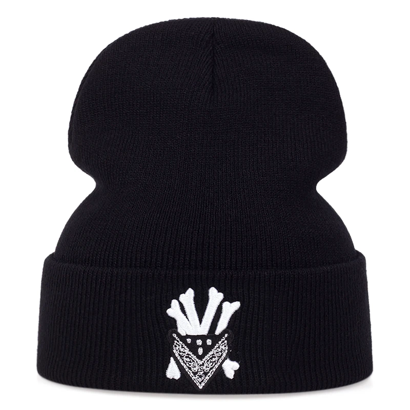 Letter Embroidered Knitted Hats Hip Hop Street Dancer Ski Beanies hat Men\'s Women\'s Winter warm Bonnets Casual wool hats