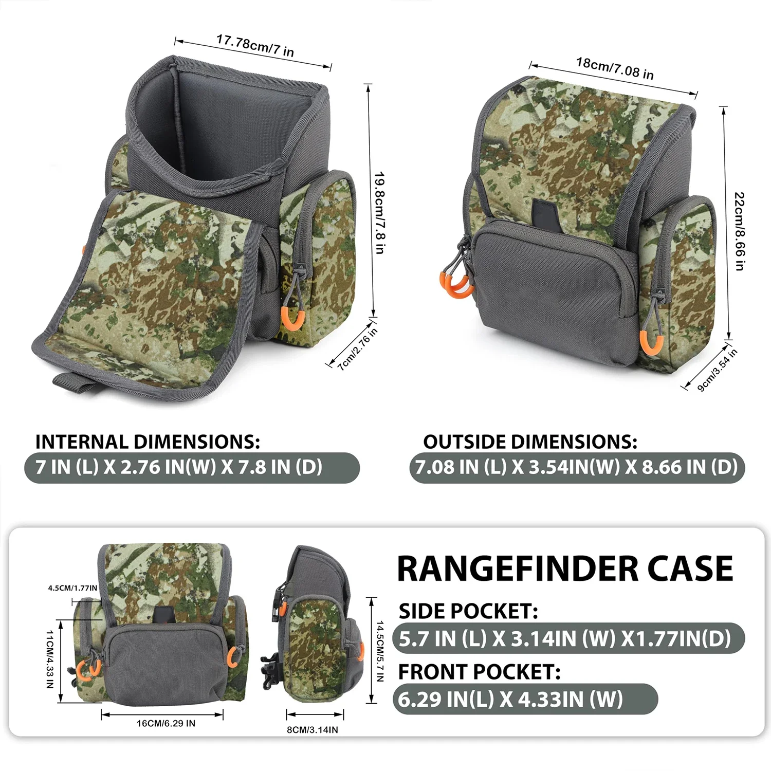 

Tactical Binocular Bag/Case with Harness Portable Binoculars Universal Camera Chest Pack for Hiking Military Hunting Pouch Case