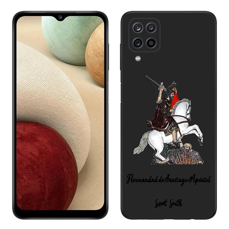 Phone Case for Samsung A35 5G A55 A02 A03 A04 A05 S8 S9 Note 10 Plus 9 8 a05s a04e Horse Knight King Soft Black Silicone Cover