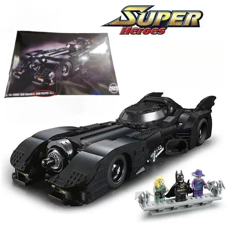 

Бэтмен Cowl 1989 Batmobile Bat-Pod Набор кубиков 76182 модели игрушек