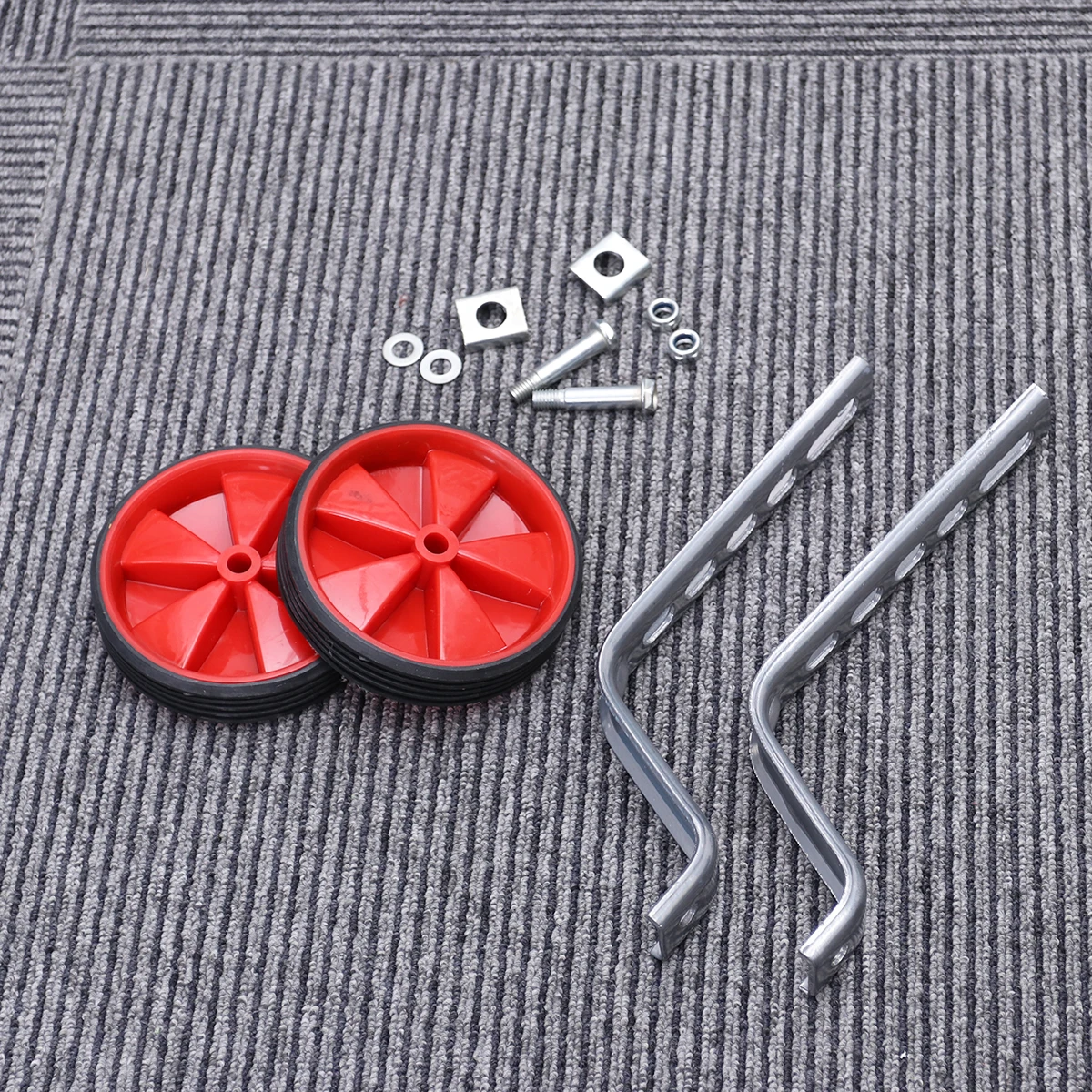

Universal 12-20 Inch Porous Training Wheels Steel Auxiliary Balance Wheels For Bike Stabilizer Red Durable Sturdy