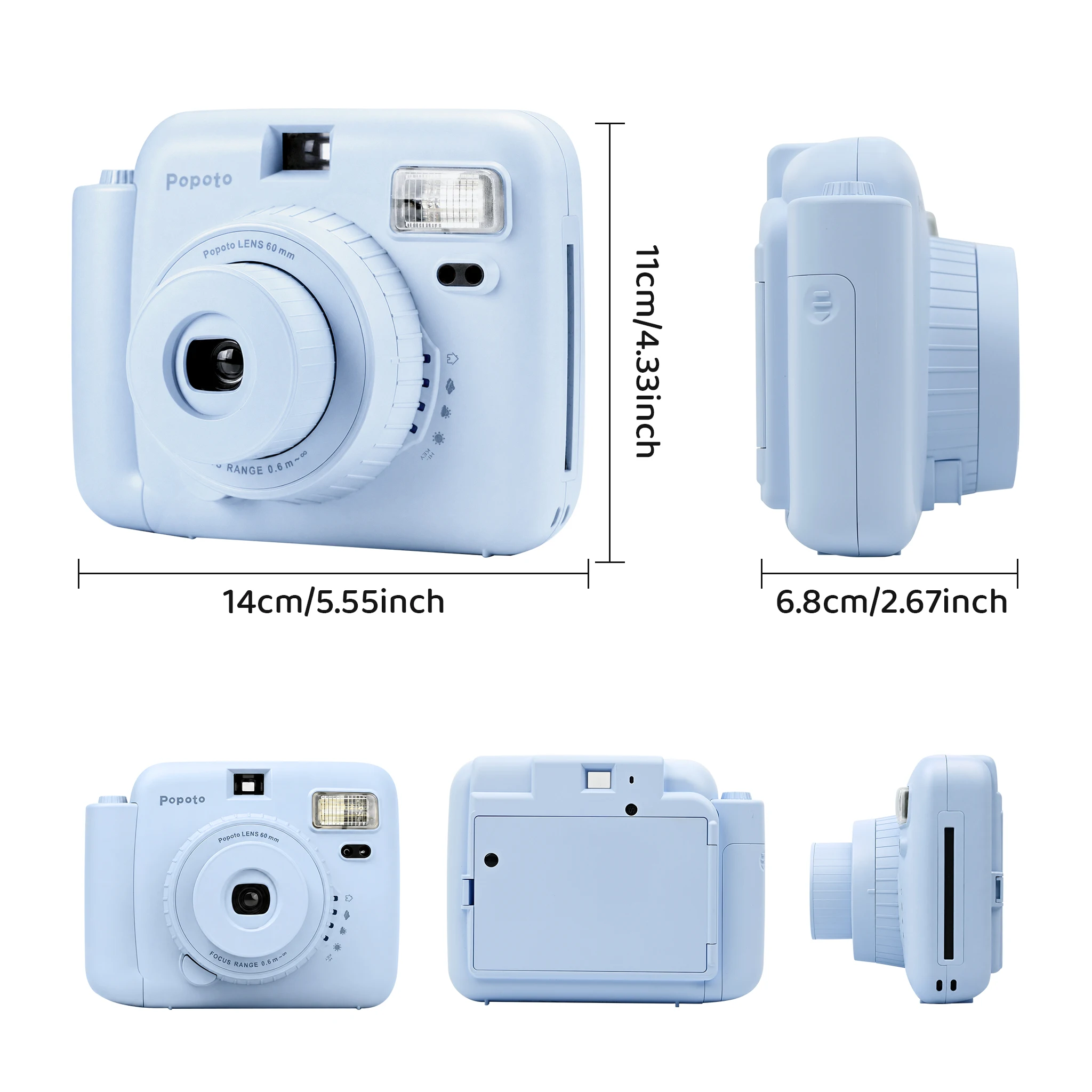 Popoto instant camera is the perfect gift for travel, parties, Christmas, and concerts. It captures vibrant, retro-style photos.