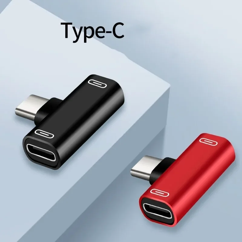 USB C الفاصل نوع C ذكر إلى ثنائي نوع C شاحن أنثي 2 في 1 محول شاحن سماعة الرأس للهاتف سماعة TypeC ميناء