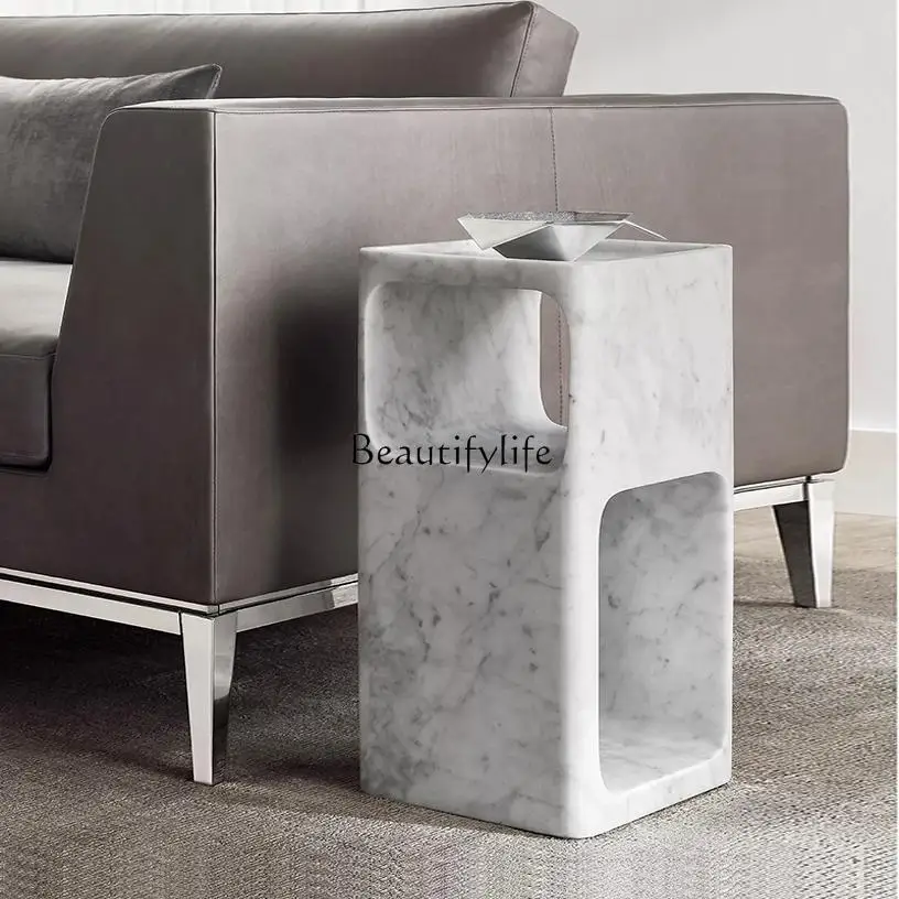 

Simple modern natural marble edge a few Nordic creative light luxury square corner a few
