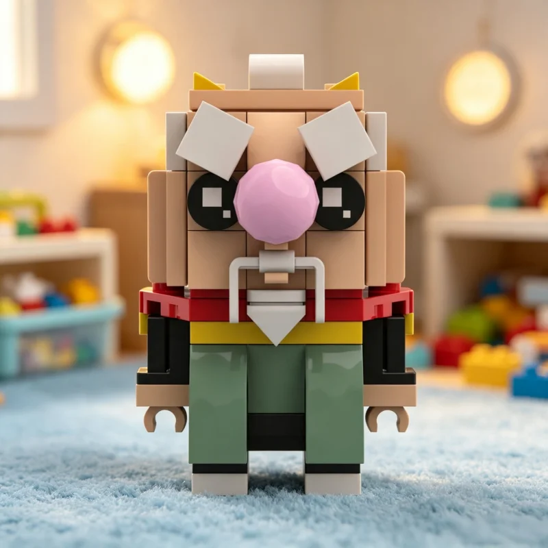 MOC Rock Element Elder Warrior Square Head Building Blocks Model DIY Interlocking Armored Old Character Kit Display Toy for Fans