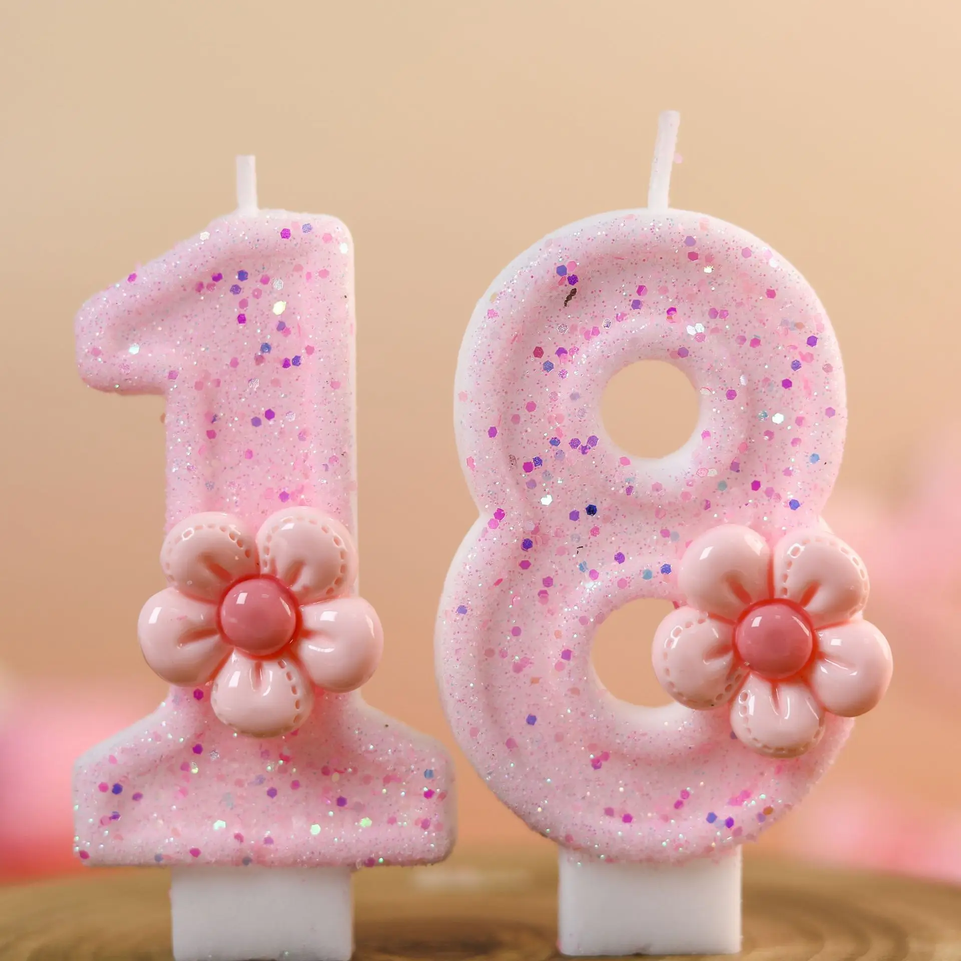 Five-petaled Flower Digital Candle Birthday Decoration Birthday Party Decoration Birthday Candle Home Decoration Birthday Candle