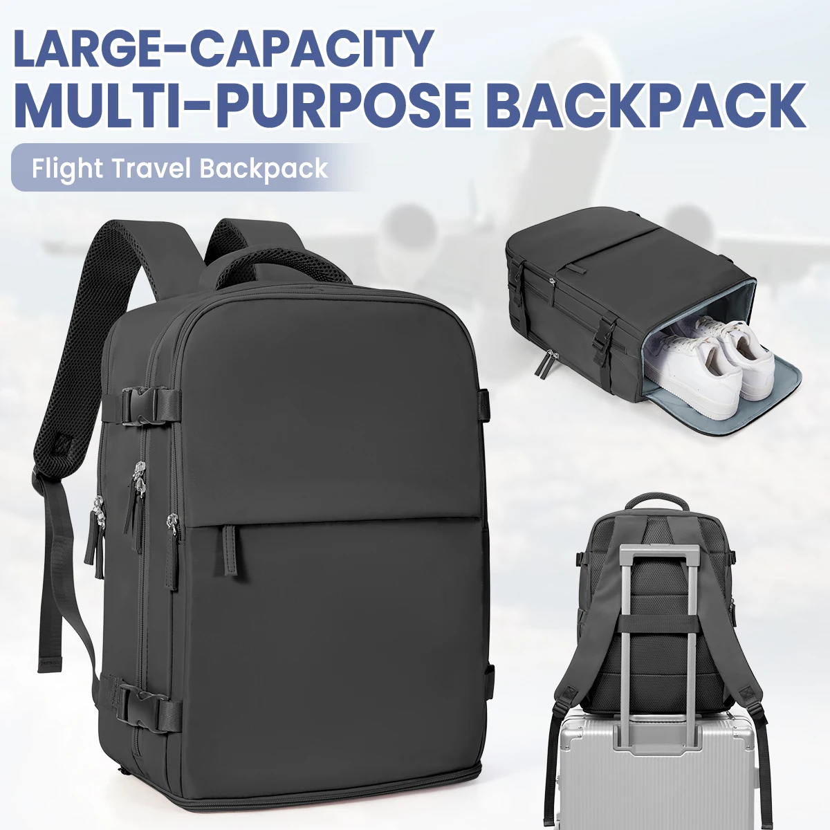 

Рюкзак для путешествий на самолете, ручная кладь Easyjet, рюкзак для ноутбука 15,6 дюймов для мужчин и женщин, водонепроницаемый, повседневный, деловой