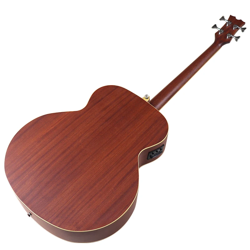 Natural 4 String Electric Acoustic Bass Guitar Jumbo Body 43 Inch Electric Folk Guitar 24 Frets With Pickup