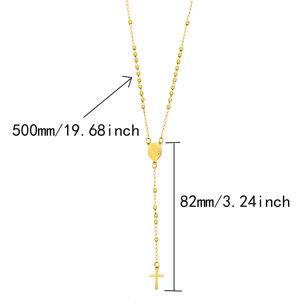 Stainless Steel  Necklaces For Women Men Long Chain Crucifix Cross Pendant Necklace Religious Praye Jewelry gift