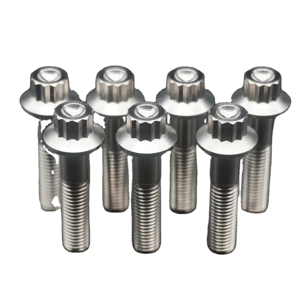 

Titanium Bolts M7 X 32mm TC4 Grade.5for BBS HRE SSR BC WORK OZ Rays Bihexagon Flange Three-piece Wheel Titanium Forged Screw/Nut