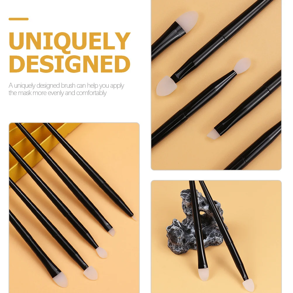 1Set siliconenborstelset Draagbare lippenstift Wenkbrauw Oogschaduwapplicators Gemakkelijk schoon te maken Herbruikbare make-uphulpmiddelen voor dagelijkse professionals