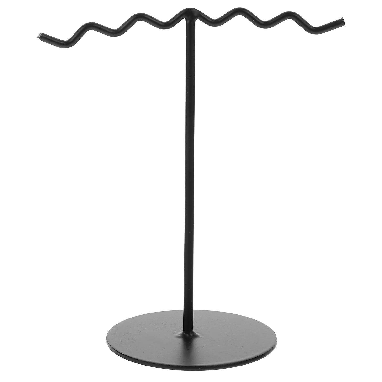 Simple Desktop Jewelry Storage Display Rack Black Necklace Stand Earrings Holder Stands for Selling Metal
