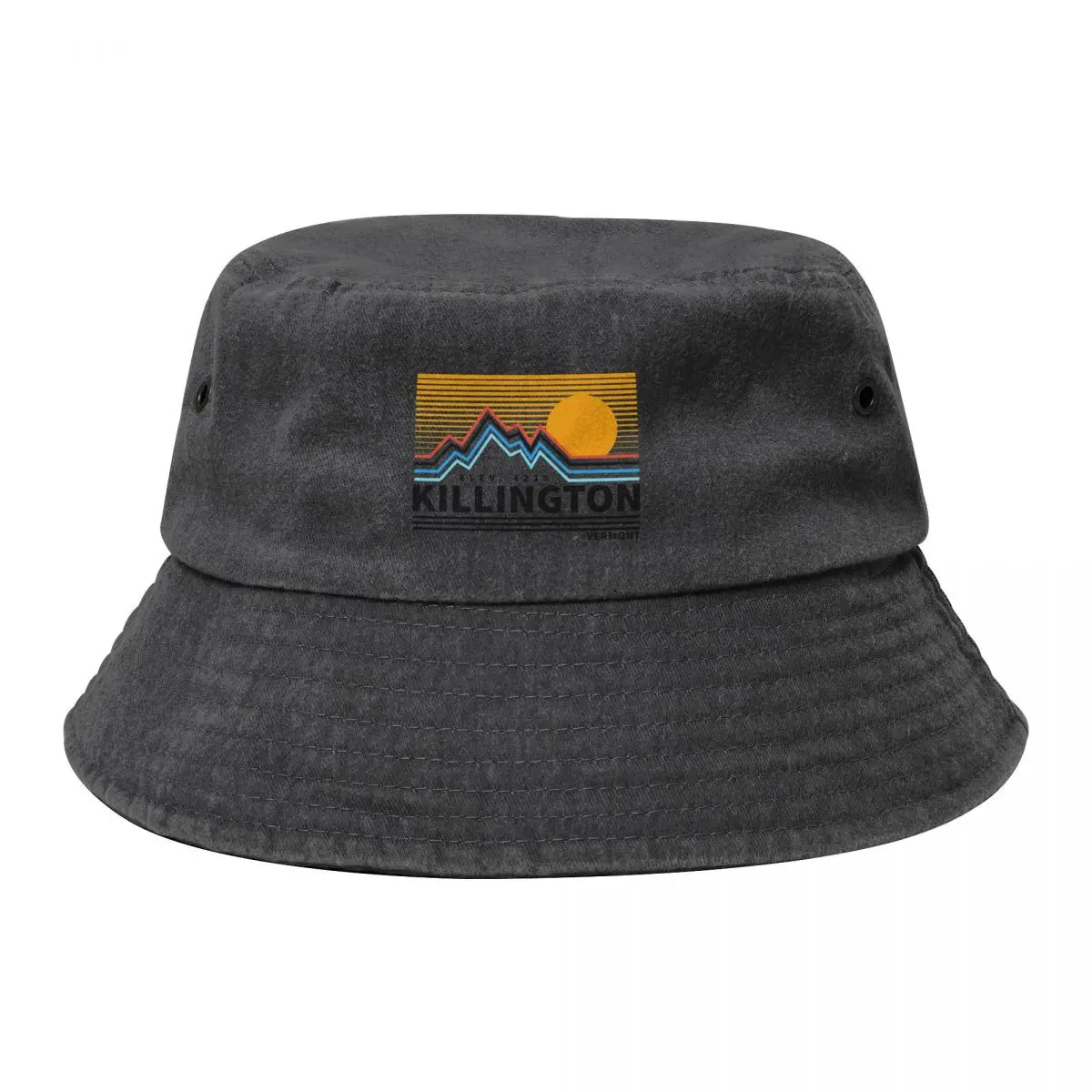 

Killington Vermont Vintage Retro Hiking, Climbing Adventure Skiing Mountain Bucket Hat cute Winter hat Mens Women's