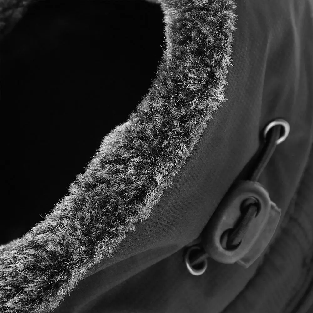 دافئ يندبروف الشتاء الرجال منفذها قبعة الشتاء قناع للتزلج الرياضة في الهواء الطلق سميكة بالاكلافا القطن أفخم سماعات الأذن قبعات #5