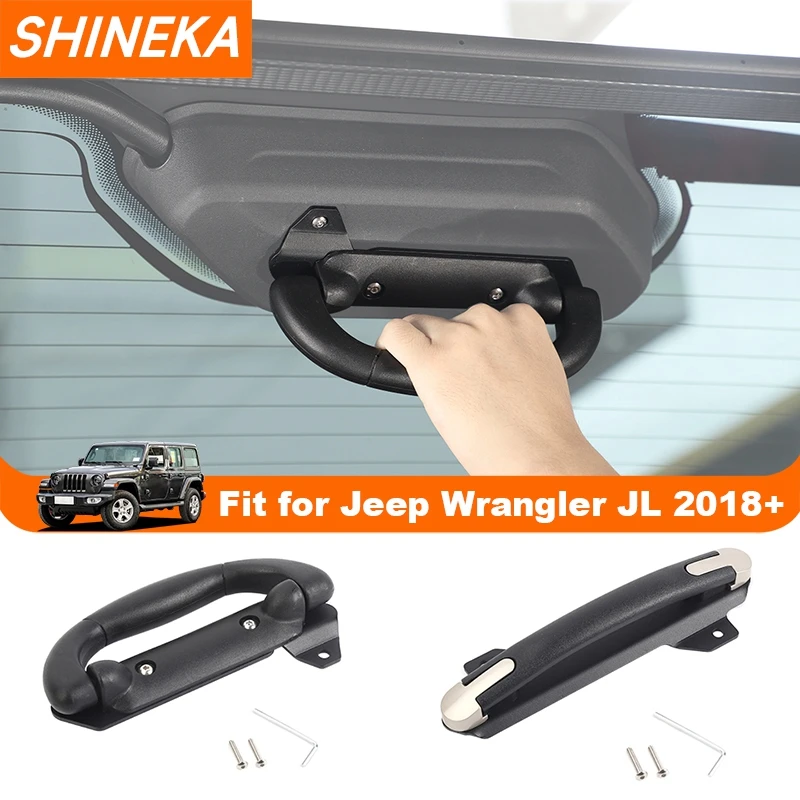 SHINEKA Samochodowa klamka tylnej klapy do Jeep Wrangler JL 2018 2019 2020 2021 2022 2023 2024 Akcesoria do klamek tylnych drzwi