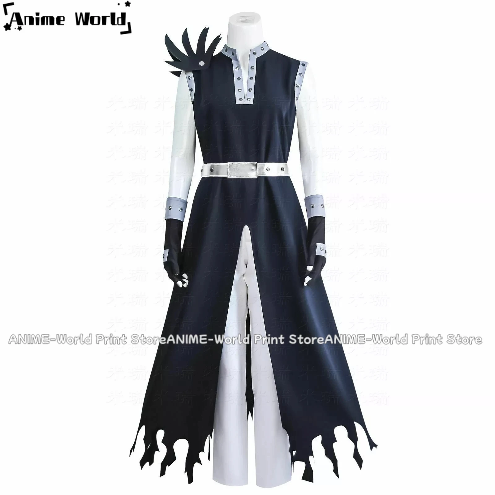 

《Custom Size》Dragon Slayer Gajeel Redfox Outfit Cosplay Costume Custom Made+gloves