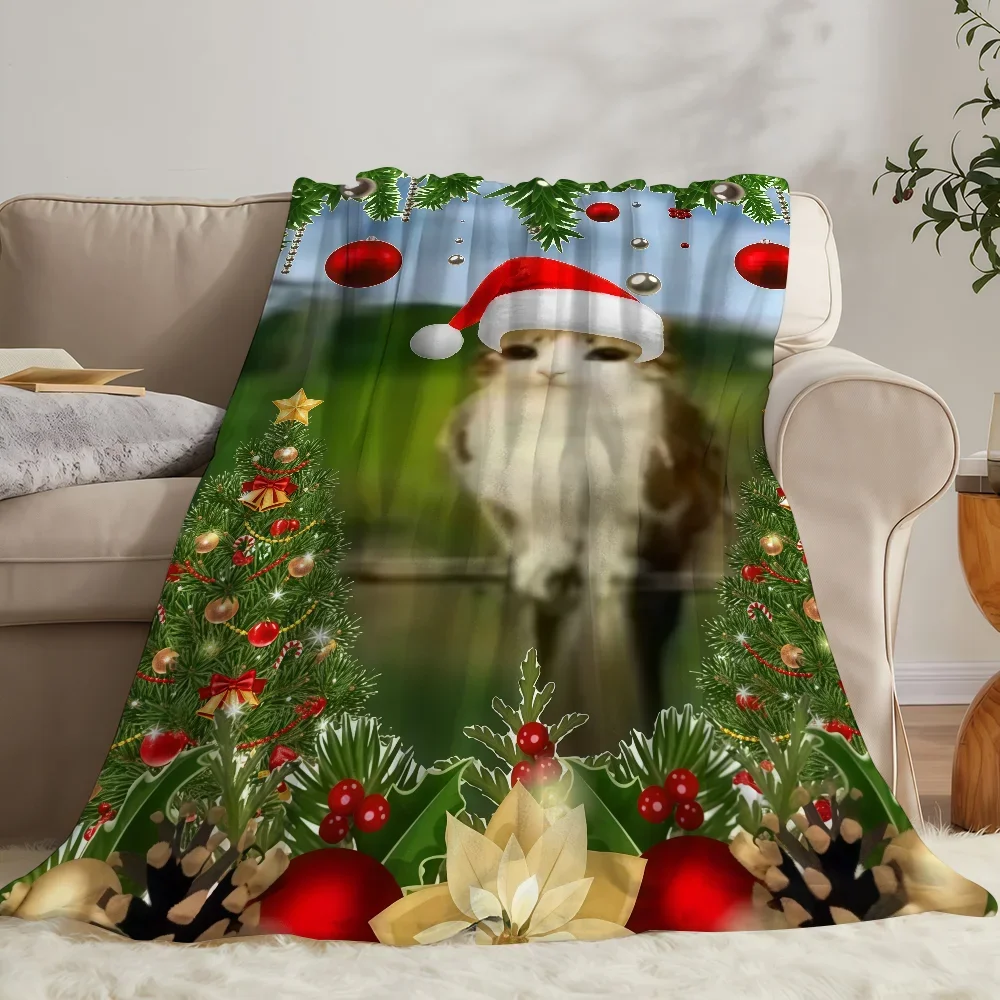 Internet Famous Meowl Cat Owl Meme Blanket Soft Warm And Thick Perfect For Bedroom Living Room Bed Sofa Camping Picnic Office