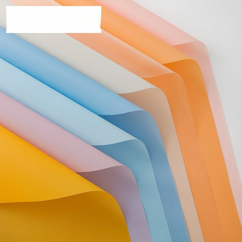 Matte Finish Floral Wrapping Paper Half Transparent Water Spray Pure Paper Flower Shop Bouquet Packaging Korean Style T-Shirt