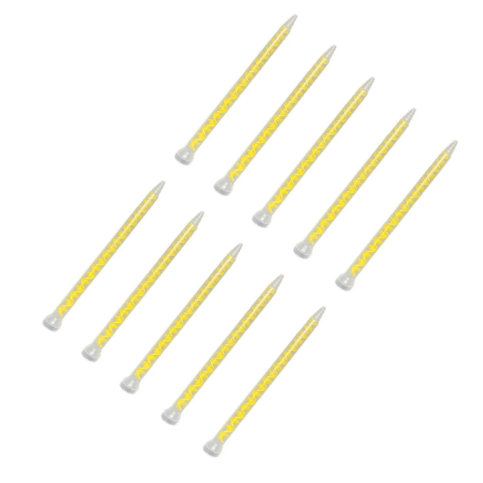 10PCS Mixing Tube 10-18 AB Glue Mixing Nozzle White Core Yellow Core Blue Core Length 214mm ID 10.0mm OD 13.5mm Adhesive Parts