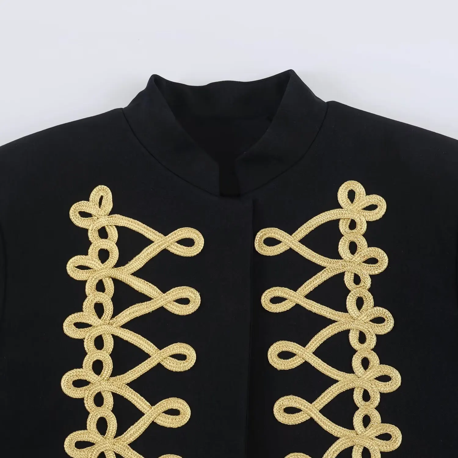 KONDALA Damen Schicker Vintage-Blazer, Eleganter Kurzblazer mit Knotendetail, Trendiger Blazer für Dating und Dinner, Frühherbst 2026 – Detail 5