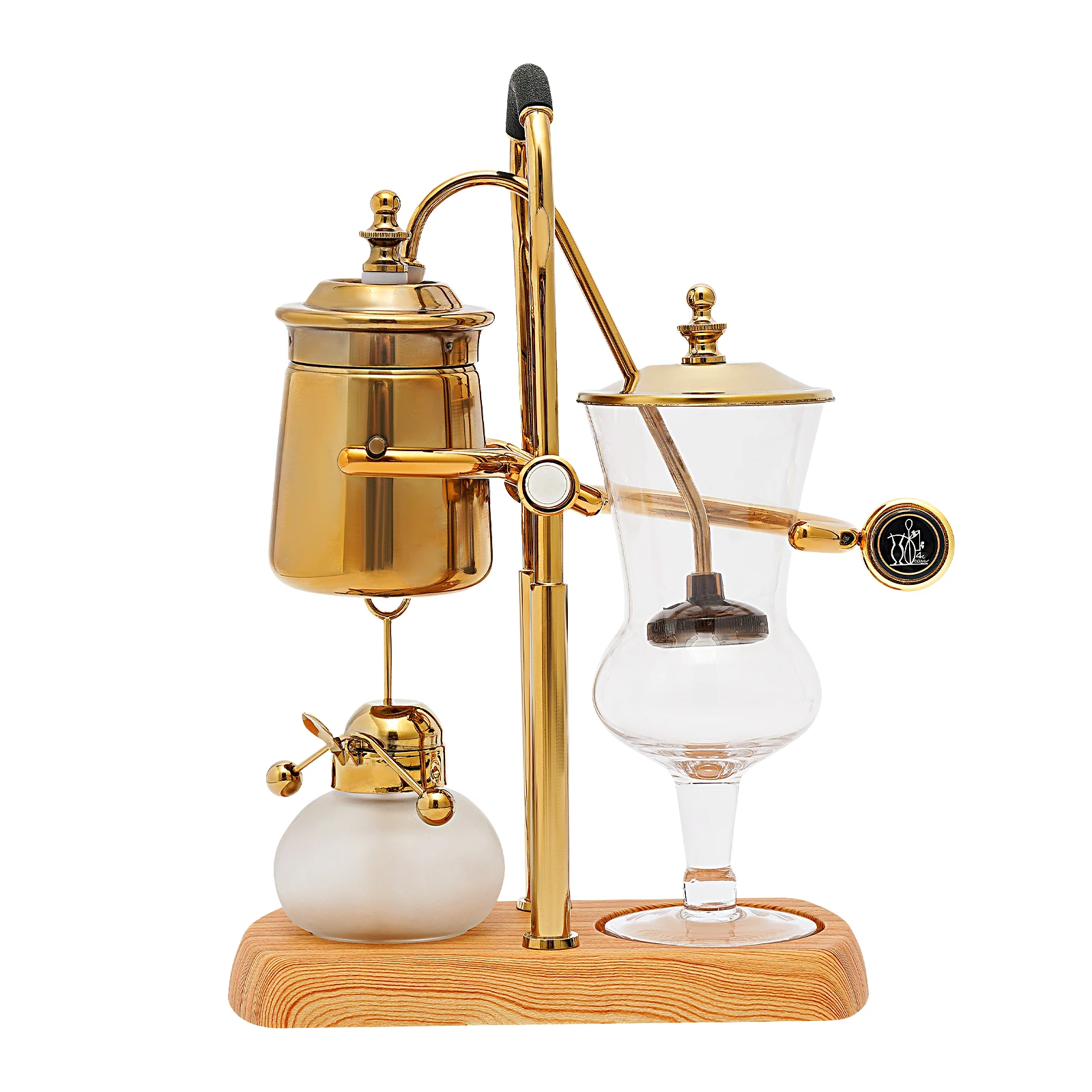 

15OZ Royal Belgian Belgium Balance Syphon Coffee Maker Siphon Brewer Golden Integrated Filter Classy Plated High Borosilicate