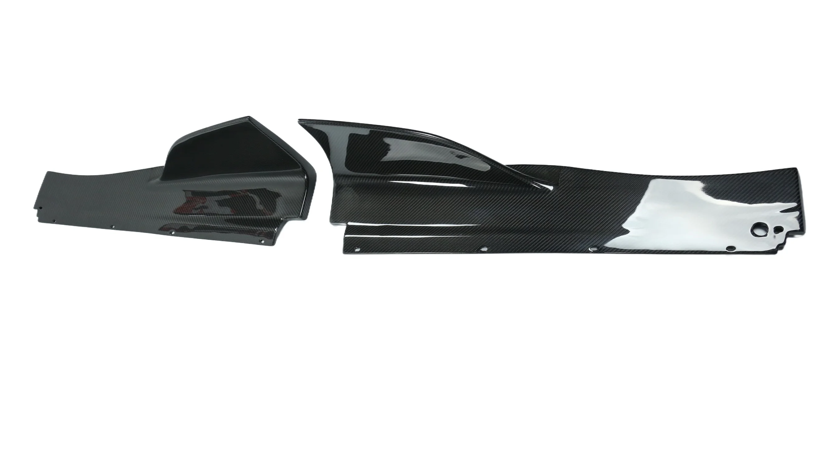 Hoge Glanzende Koolstofvezel Auto Bumper Side Rok Voor McLaren 720S FR Stijl Body Kits Rocker Panelen