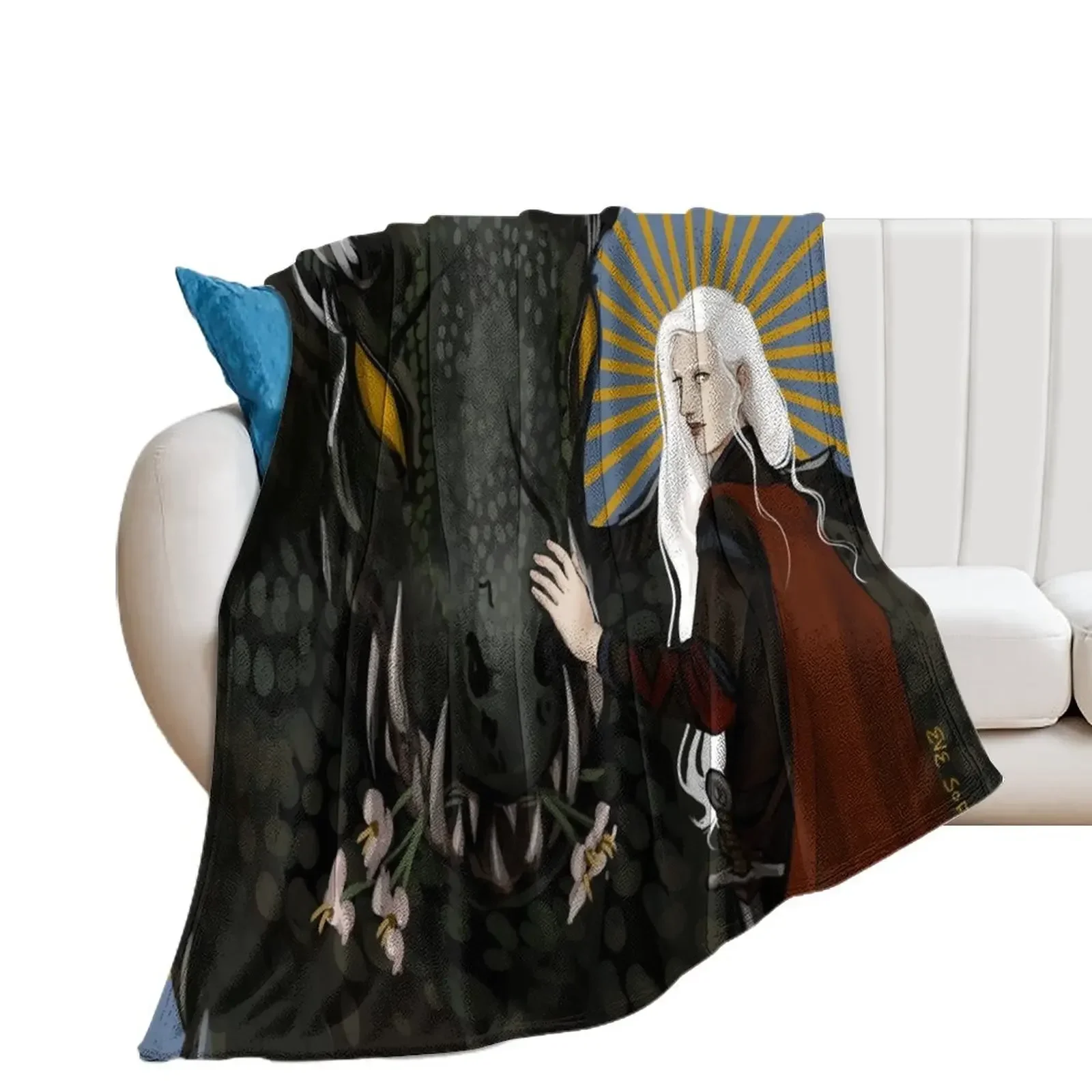 Manon Blackbeak, Crochan Queen, and Abraxos Throw Blanket Sofa Quilt Luxury sofa bed Blankets