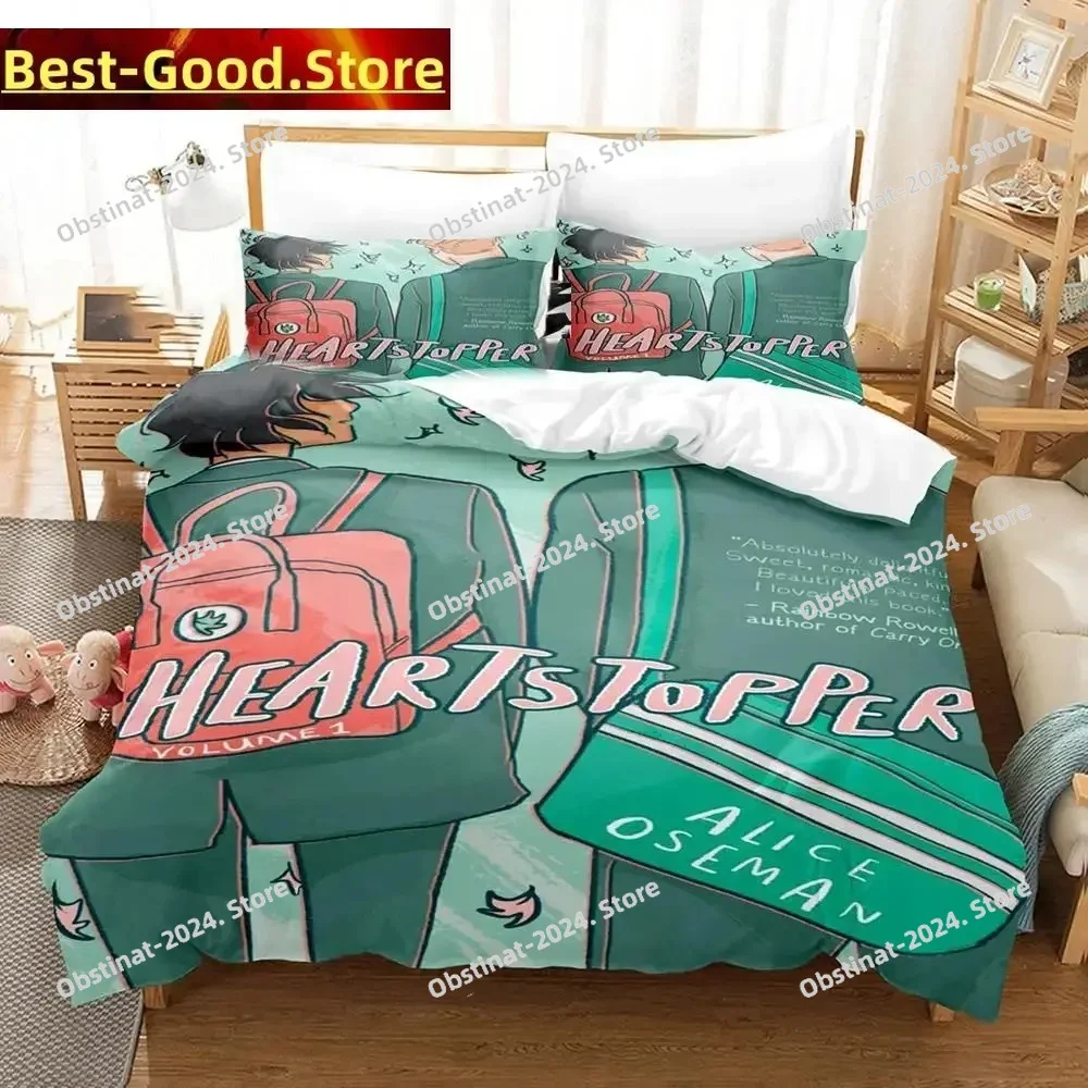 

3D Print Fashion Heartstopper Bedding Set Boys Girls Twin Queen King Size Duvet Cover Pillowcase Bed boys Adult Bedroom
