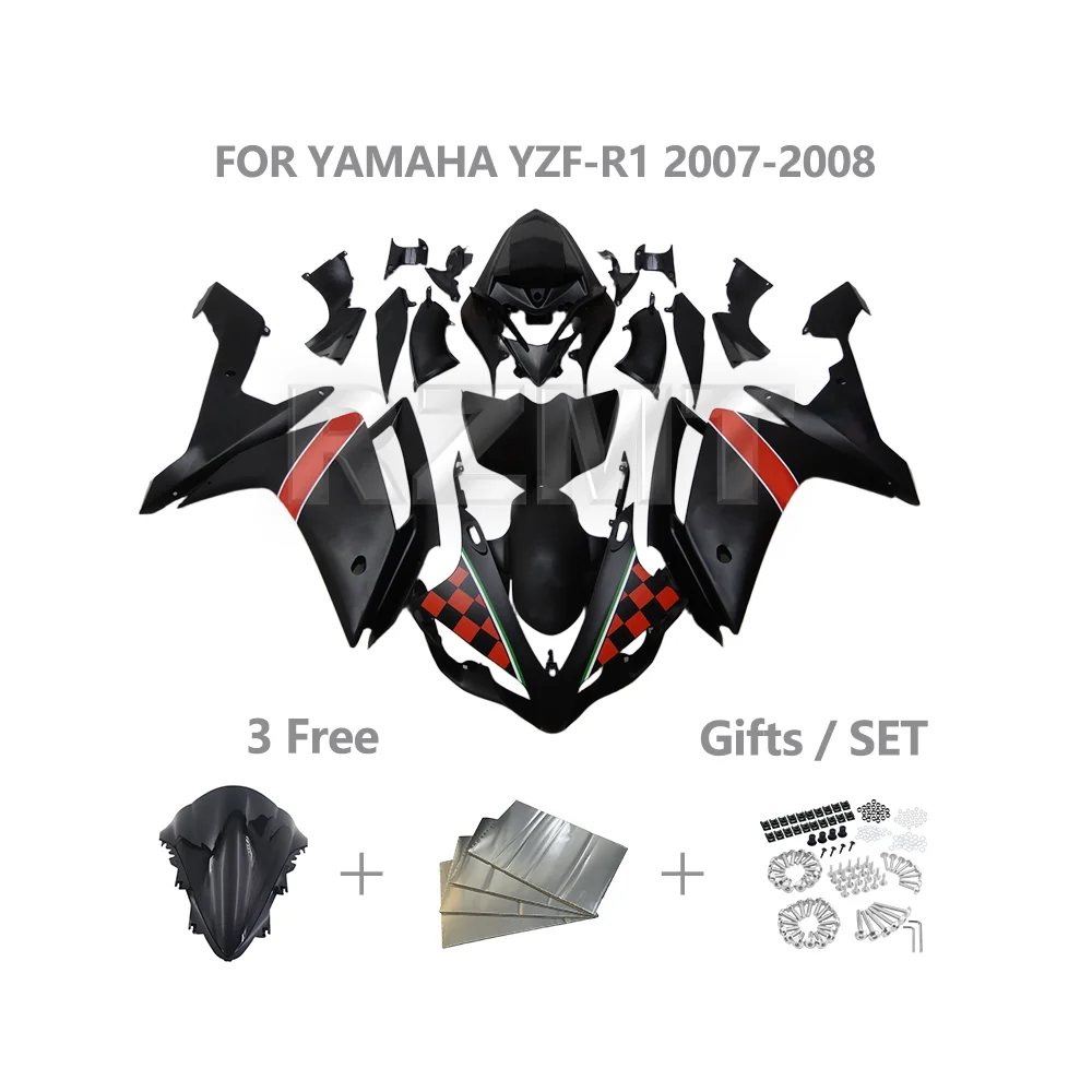 

Обтекатель мотоцикла из АБС-пластика, детали корпуса для YAMAHA YZF R1 2007-2008 YZF-R1, комплект обтекателя по индивидуальному заказу, аксессуары Y1007-105a